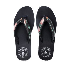 STEP LITE MCR/MCP Women's Floral Print Flip Flops,with Cushioned Footbed